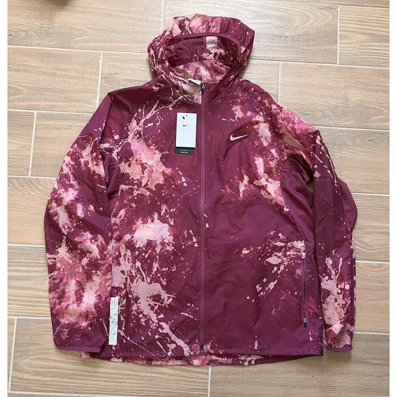 Nike Other - NIKE REPEL Men's Lightweight Jacket SIZE XL Running Packable Full Zip Rosewood
